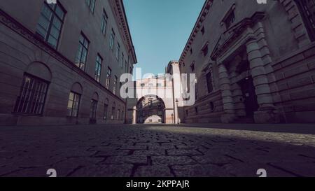 Alte Straßen der Stadt Kopenhagen Stockfoto