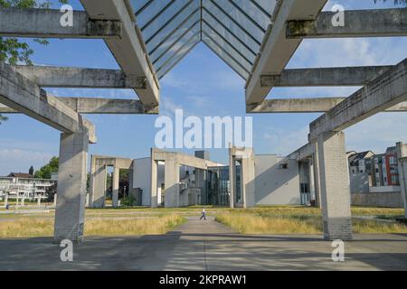 Garten der Erinnerung, Altstadtpark, hintere Synagoge Duisburg, Nordrhein-Westfalen, Deutschland Stockfoto