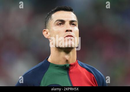 Lusail, Katar. 28.. November 2022. Cristiano Ronaldo von Portugal während des FIFA-Weltmeisterschaftsspiels 2022 in Katar, Gruppe H, zwischen Portugal und Uruguay, spielte am 28. November 2022 im Lusail Stadium in Lusail, Katar. (Foto: Bagu Blanco/PRESSIN) Guthaben: SIPA USA/Alamy Live News Stockfoto