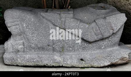 Das Antike Aztekische Chacmool Bietet Die Statue Templo Bürgermeister Mexiko-Stadt Stockfoto