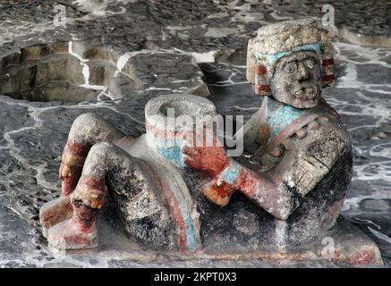 Das Antike Aztekische Chacmool Bietet Die Statue Templo Bürgermeister Mexiko-Stadt Stockfoto