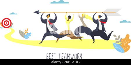 Beste Designvorlage für Vektorposter im Team Stock Vektor