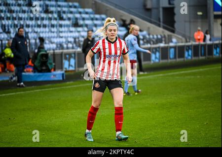 Sunderland AFC Tyler Dodds für Damen im Continental League Cup gegen Manchester City Women. Stockfoto