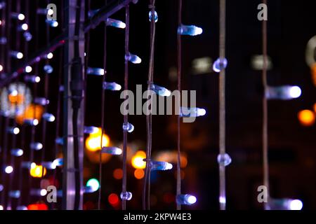 LED-Lampen binden weihnachtsdekoration Stockfoto