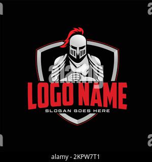 Warrior Knights Logo Maskottchen-Vektor Stock Vektor
