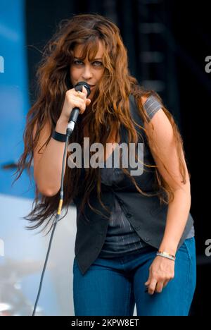 Alanis Morissette, V2008, Hylands Park, Chelmsford, Essex, Großbritannien - 16. August 2008 Stockfoto