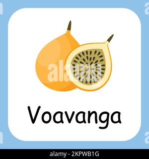 Voavanga Clip Art, Illustration für Kinder, Cartoon Fruit Illustration Stock Vektor