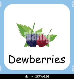 Kratzbeeren Clip Art, Illustration für Kinder, Cartoon Fruit Illustration Stock Vektor