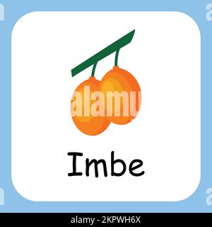 IMBE Clip Art, Illustration for Kids, Cartoon Fruit Illustration Stock Vektor