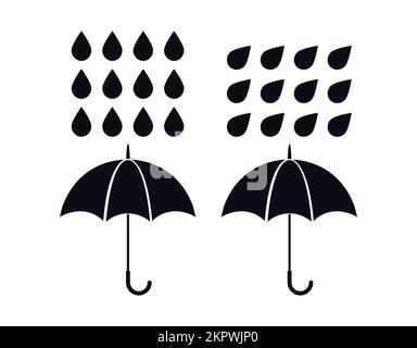 Regenschirmsymbol Logo-Designvorlage für Vektordarstellung. Stock Vektor