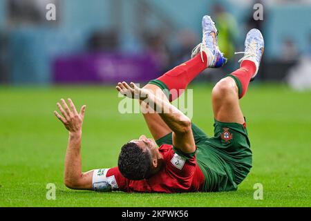 Lusail City, Katar. 28.. November 2022. LUSAIL CITY, KATAR - NOVEMBER 28: Cristiano Ronaldo von Portugal während des Spiels Gruppe H - FIFA Weltmeisterschaft Katar 2022 zwischen Portugal und Uruguay im Lusail Stadium am 28. November 2022 in Lusail City, Katar (Foto von Pablo Morano/BSR Agency) Kredit: BSR Agency/Alamy Live News Stockfoto