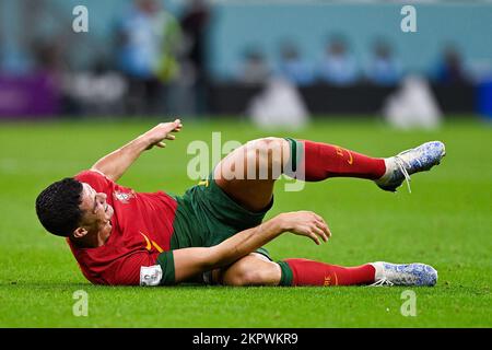 Lusail City, Katar. 28.. November 2022. LUSAIL CITY, KATAR - NOVEMBER 28: Cristiano Ronaldo von Portugal während des Spiels Gruppe H - FIFA Weltmeisterschaft Katar 2022 zwischen Portugal und Uruguay im Lusail Stadium am 28. November 2022 in Lusail City, Katar (Foto von Pablo Morano/BSR Agency) Kredit: BSR Agency/Alamy Live News Stockfoto