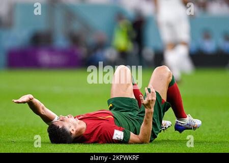 Lusail City, Katar. 28.. November 2022. LUSAIL CITY, KATAR - NOVEMBER 28: Cristiano Ronaldo von Portugal während des Spiels Gruppe H - FIFA Weltmeisterschaft Katar 2022 zwischen Portugal und Uruguay im Lusail Stadium am 28. November 2022 in Lusail City, Katar (Foto von Pablo Morano/BSR Agency) Kredit: BSR Agency/Alamy Live News Stockfoto