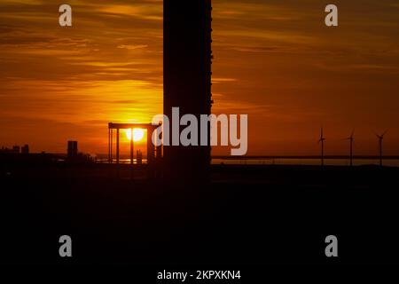 Fang den Sonnenuntergang Stockfoto