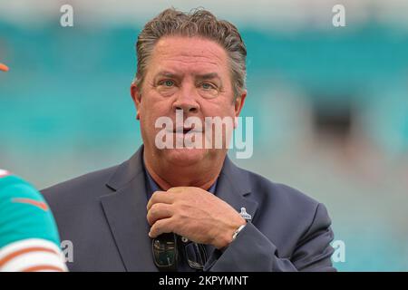 Nach Miami. FL USA; ehemaliger Quarterback der Miami Dolphins Dan Marino während eines NFL-Spiels gegen die Houston Texans im Hard Rock Stadium, Sonntag, November Stockfoto