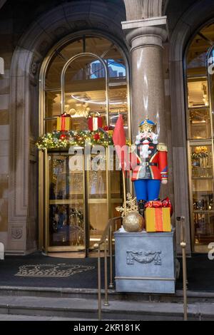 Weihnachtsschmuck im Lotte New York Palace Hotel, New York, USA Stockfoto