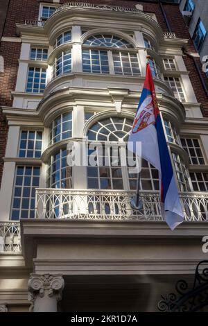 Ständige Mission der Republik Serbien bei den Vereinten Nationen, 2022, NYC, USA. Stockfoto