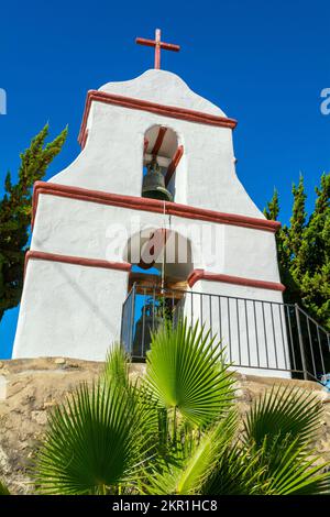 Kalifornien, San Diego County, Pala, Mission San Antonio de Pala, Glockenturm Stockfoto