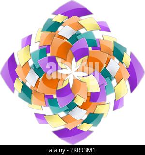 Dekorativer Hintergrund mit spiralförmigem Vortex-Effekt. Abstraktes Objekt mit Spirale nach innen. Hintergrund kann für Webseiten-Hintergrund verwendet werden Stock Vektor