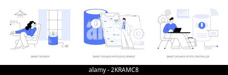 Internet der Dinge abstrakte Konzept Vektor Illustrationen. Stock Vektor