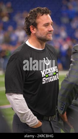 Indianapolis, USA. 28.. November 2022. 28.. NOVEMBER 2022: Jeff Saturday während des Spiels Steelers gegen Colts in Indianapolis Colts. Jason Pohuski/BMR (Kreditbild: © Jason Pohuski/BMR via ZUMA Press Wire) Kredit: ZUMA Press, Inc./Alamy Live News Stockfoto