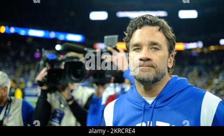 Indianapolis, USA. 28.. November 2022. 28.. NOVEMBER 2022: Jeff Saturday während des Spiels Steelers gegen Colts in Indianapolis Colts. Jason Pohuski/BMR (Kreditbild: © Jason Pohuski/BMR via ZUMA Press Wire) Kredit: ZUMA Press, Inc./Alamy Live News Stockfoto