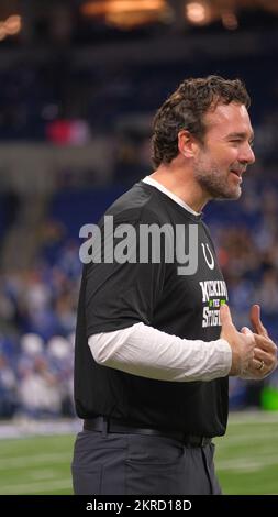 Indianapolis, USA. 28.. November 2022. 28.. NOVEMBER 2022: Jeff Saturday während des Spiels Steelers gegen Colts in Indianapolis Colts. Jason Pohuski/BMR (Kreditbild: © Jason Pohuski/BMR via ZUMA Press Wire) Kredit: ZUMA Press, Inc./Alamy Live News Stockfoto