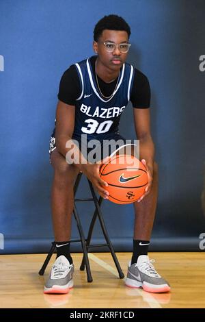 Bryce James posiert am Sierra Canyon Basketball Media Day am Mittwoch, den 12. Oktober 2022, in Chatsworth, Kalifornien (Dylan Stewart/Bild von Sport) Stockfoto