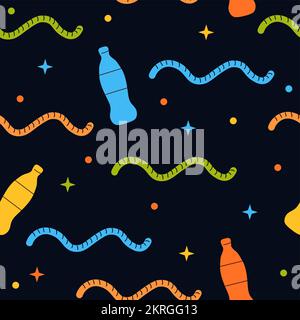Nahtloses Muster mit Gummiwürmern Stock Vektor