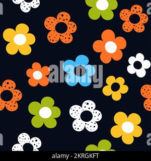 Nahtlose Muster mit Blumen Stock Vektor
