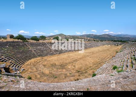 Aydin, Türkei - 12. August 2021: Aphrodisias-Stadion, eine kleine antike griechische hellenistische Stadt in der historischen karianischen Kulturregion weste Stockfoto