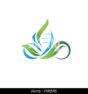 DNA-Logo-Design, Verbindungen Stock Vektor