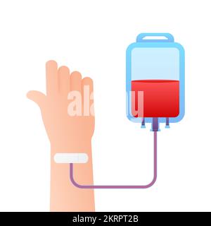 Blutspender. Blut Spenden. Darstellung des Vektormaterials. Stock Vektor
