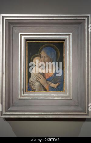 accademia carrara Kunstgalerie: madonna und Kind, andrea mantegna, 1490, bergamo, italien Stockfoto