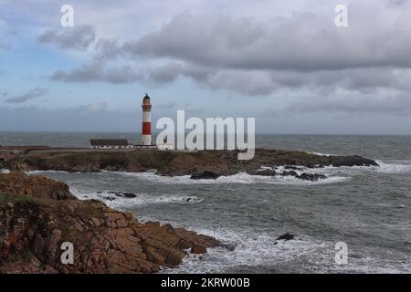 Buchanness Lighthouse, Boddam, Schottland Stockfoto