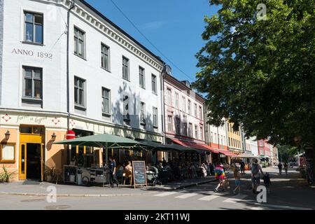 Olaf Ryes plass, Place, Grunerlokka, oslo, norwegen Stockfoto