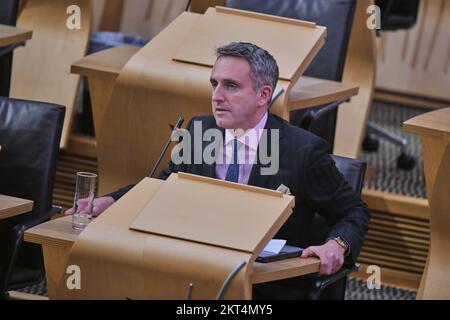 Edinburgh Scotland, Vereinigtes Königreich, 29. November 2022. Alex Cole-Hamilton, schottische Liberaldemokraten im schottischen Parlament. Live-Nachrichten von sst/alamy Stockfoto