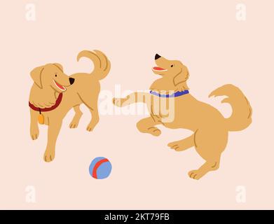 Vector seamless pattern with French bulldogs on light background. Vector illustration Stock Vektor