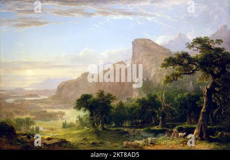 Landschaftsszene aus „Thanatopsis“ von Asher Brown Durand (1896-1886), Öl auf Leinwand, 1850 Stockfoto