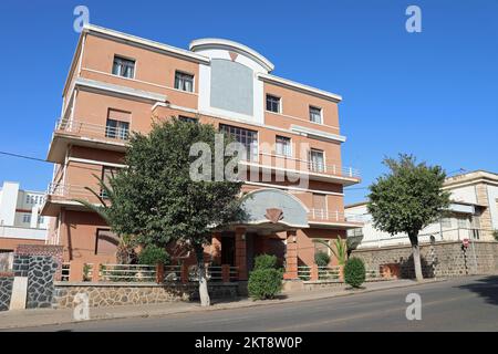 Hotel im Art-Deco-Stil in Asmara Stockfoto