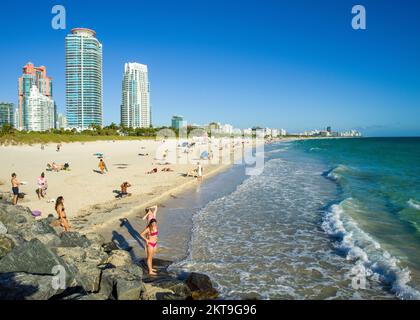 South Pointe, South Miami Beach, Florida Nordamerika, USA Stockfoto