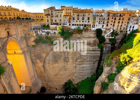 Puente Nuevo oder neue Brücke in Ronda, Spanien Stockfoto
