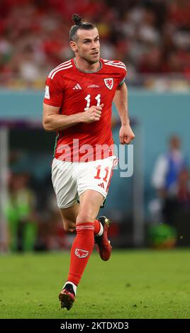 Al-Rayyan, Katar, 29.. November 2022. Gareth Bale of Wales in Aktion während des Spiels der FIFA-Weltmeisterschaft 2022 im Ahmad bin Ali Stadium, Al Rayyan. Der Bildausdruck sollte lauten: David Klein/Sportimage Stockfoto