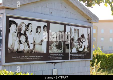 Medjugorje Bosnien und Herzegowina 2013 10 01 die Geschichte der Erscheinungen der Visionäre. Stockfoto