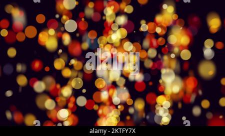 Bunte Bokeh-Partikel. Computer erzeugt 3D Rendering Stockfoto