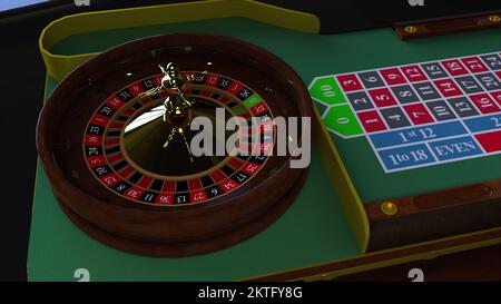 Casino Roulette Rad. Computer erzeugt 3D Rendering Stockfoto