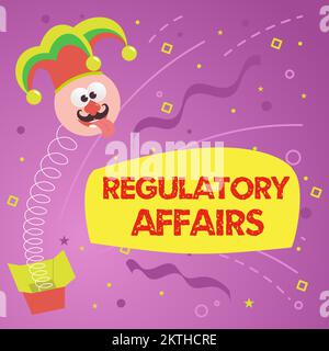 Schreiben Anzeigen Text Regulatory Affairs, Business Overview der Wunsch der Regierungen, die öffentliche Gesundheit zu schützen Stockfoto