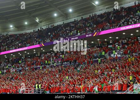 29.. November 2022; Ahmed bin Ali Stadium, Al Rayyan, Katar; FIFA Fußball-Weltmeisterschaft, Wales gegen England; Blick auf das Est&#xe1;dio Ahmad bin Ali Stadion während des Spiels Stockfoto