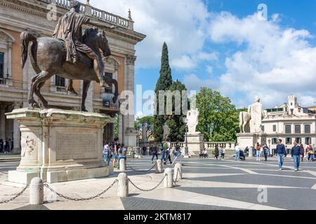 Piazza del Campidoglio, Zentrum von Rom, Rom (Rom), Region Latium, Italien Stockfoto