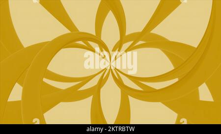 Gelber und violetter Hintergrund. Design.Dense Muster in Bewegungssimulation, die sich in verschiedene Richtungen drehen. Hochwertige 4K-Aufnahmen Stockfoto
